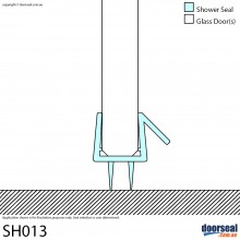 SH013 Shower Screen Seal (6mm glass)